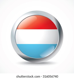 Luxemburger Flaggenknopf - Vektorgrafik