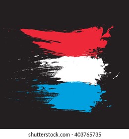 Luxembourg Flag conceptual vector illustration. European tricolor Flag.