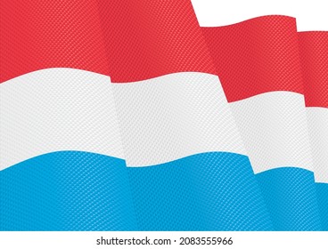 luxembourg flag fluttering gradient texture