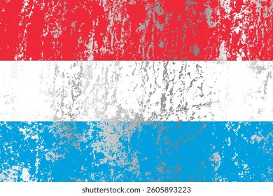 Luxembourg flag with grunge effect.