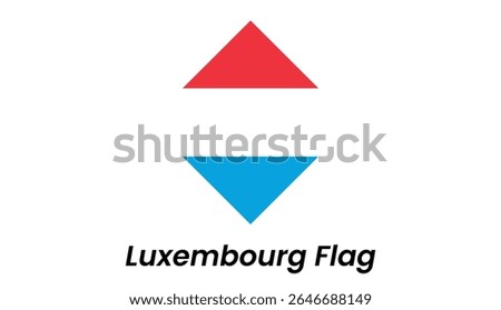 Luxembourg flag icon with horizontal light blue, white, and red stripes in flat minimalist style.