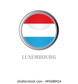Luxembourg flag icon - vector illustrator