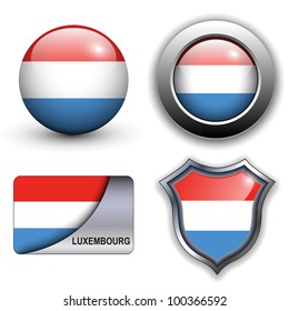 Luxembourg flag icons theme.