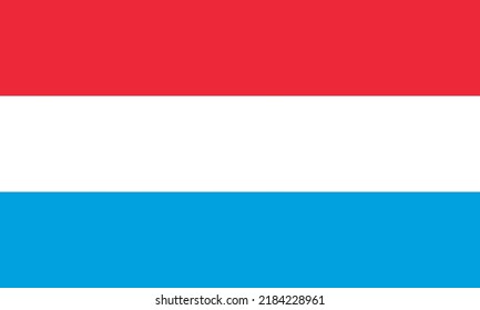 Bandera de Luxemburgo. ilustración de la bandera de Luxemburgo. colores oficiales y proporción correctamente. EPS10
