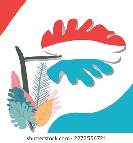 Ilustración vectorial de la hoja de bandera luxemburguesa perfecta para paredes, volantes, etc.