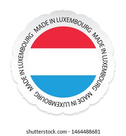 Luxembourg  Flag .Luxembourg  national official colors, Made in Luxembourg  a white background.Vector