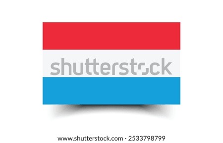 Luxembourg flag official colors and proportion digital vector illustration