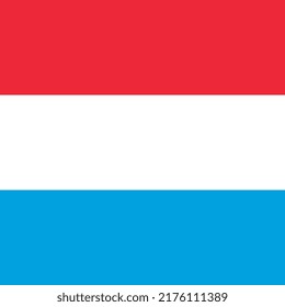 Luxembourg flag, official colors. Vector illustration.