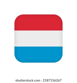 Luxembourg flag, official colors. Vector illustration.