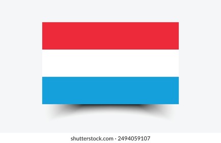 Luxembourg flag. Flag of Luxembourg. The official ratio. Flag icon. Standard color. Standard size. A rectangular flag. Computer illustration. Digital illustration. Vector illustration.