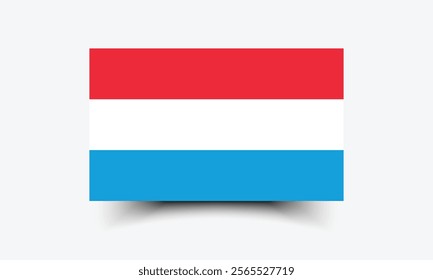 Luxembourg flag official size and color standards vector illustration