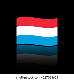 Luxembourg flag on the background. Made in vector