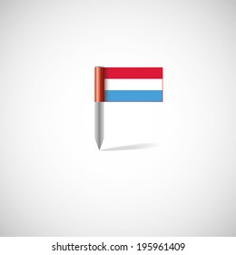 Luxembourg flag pin