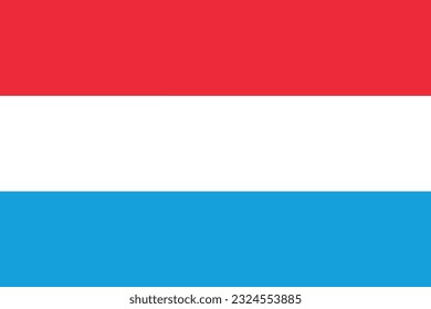Forma de la bandera de Luxemburgo. Bandera de Luxemburgo forma de diseño