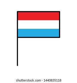 Luxembourg flag. Simple vector Luxembourg  flag