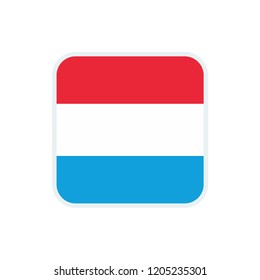 Luxembourg flag. Luxembourg square flag