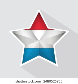 Luxemburg Flagge Sternform Symbol