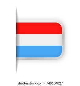Luxembourg Flag Vector Bookmark Icon - Illustration