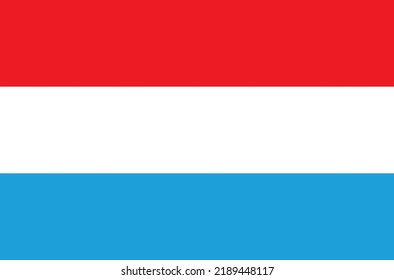 Luxembourg flag vector graphic. Rectangle Luxembourg flag illustration. Luxembourg country flag is a symbol of freedom, patriotism and independence.