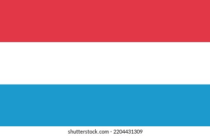Señal de bandera de Luxemburgo, mano vectorial de EUR
