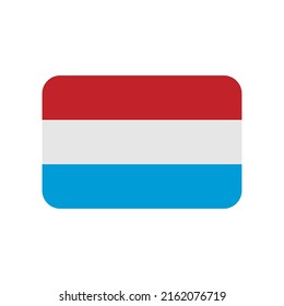Luxembourg flag vector icon on white background