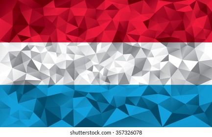 Luxembourg flag vector illustration.