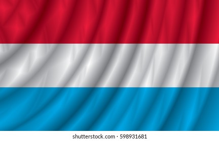 Luxembourg flag vector illustration.