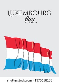 Luxembourg Flag. Flag of Luxembourg vector. Vector illustration. EPS 10.