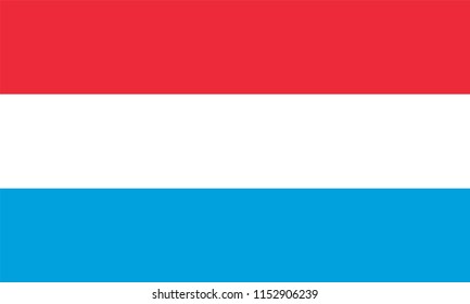 Luxembourg Flag, Vector image and icon