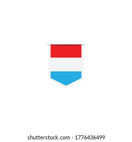 Vector de bandera luxemburgués. Bandera nacional simple de Luxemburgo