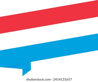 Luxembourg flag wave isolated on png or transparent background vector illustration.