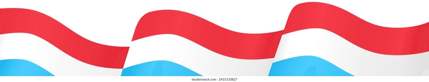 Luxembourg flag wave isolated on png or transparent background vector illustration.