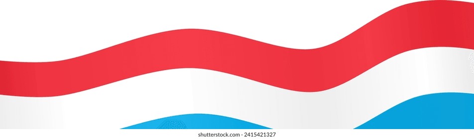 Luxembourg flag wave isolated on png or transparent background vector illustration.