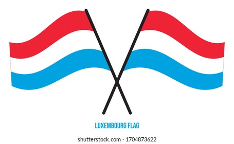 Indicador luxemburgués Ilustración vectorial sobre fondo blanco. Bandera Nacional de Luxemburgo.