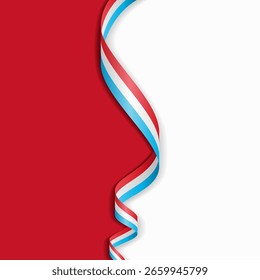 Luxembourg flag wavy abstract background layout. Vector illustration.