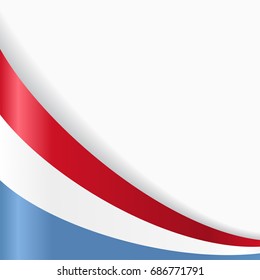Luxembourg flag wavy abstract background. Vector illustration.