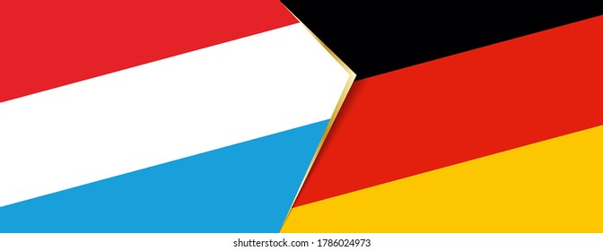 Luxembourg and Germany flags, two vector flags symbol of relationship or confrontation.