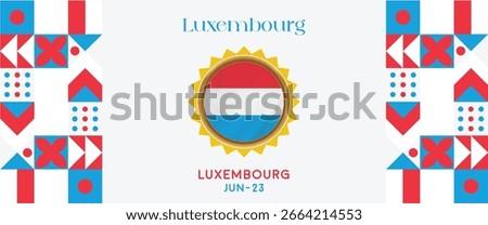 Luxembourg gold with geometric Pattern