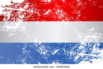 Luxembourg Grunge Texture Flag. Grunge effect can be cleaned easily.