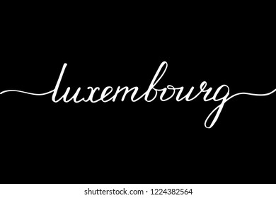 Luxembourg handwritten text vector script