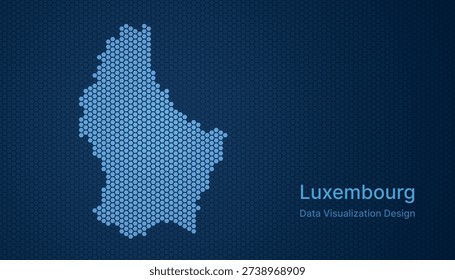 Luxembourg Hexagon Map Data Visualization Background