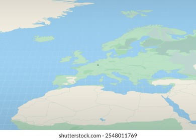 Luxemburgo destacó en un mapa detallado la ubicación geográfica de Luxemburgo. Mapa de Vector.