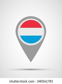 luxembourg location, flag application, vector illustration, abstract, graphic design