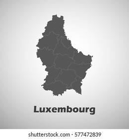 Luxembourg map.
