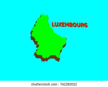 Luxembourg Map. Abstract mash line and point scales on blue background with map of . Wire frame mesh polygonal network line, design sphere, dot and structure. map 3d. Vector illustration EPS10.

