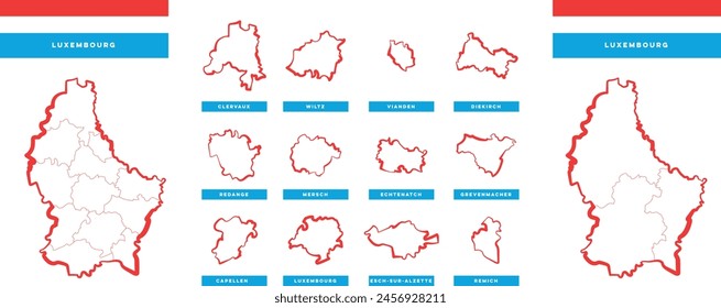 Luxemburgo Mapa - Europa, Nación, Geografía