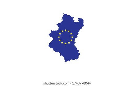 Luxembourg map, European Union.  vector illustration 
