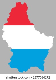 Luxembourg Map Flag Vector illustration Eps 10
