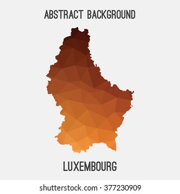 Luxembourg map in geometric polygonal style.Abstract tessellation,modern design background. Vector illustration EPS8