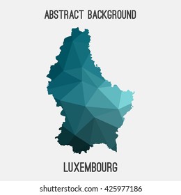 Luxembourg map in geometric polygonal style.Abstract tessellation,modern design background. Vector illustration EPS8